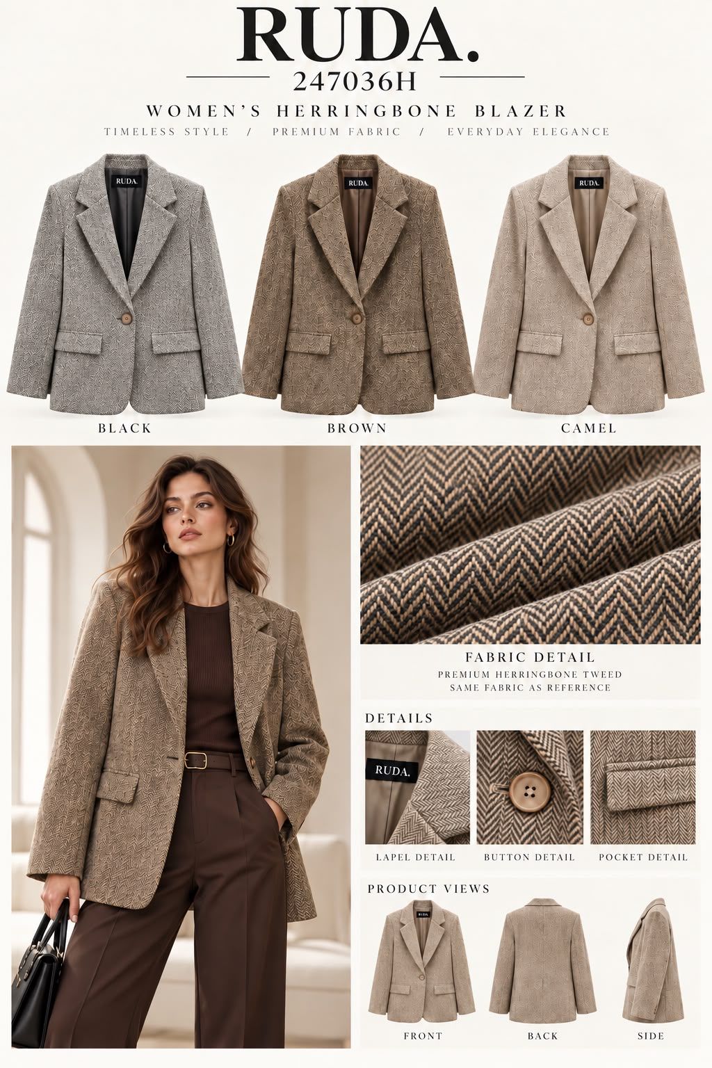 Fitted Tailored Blazer