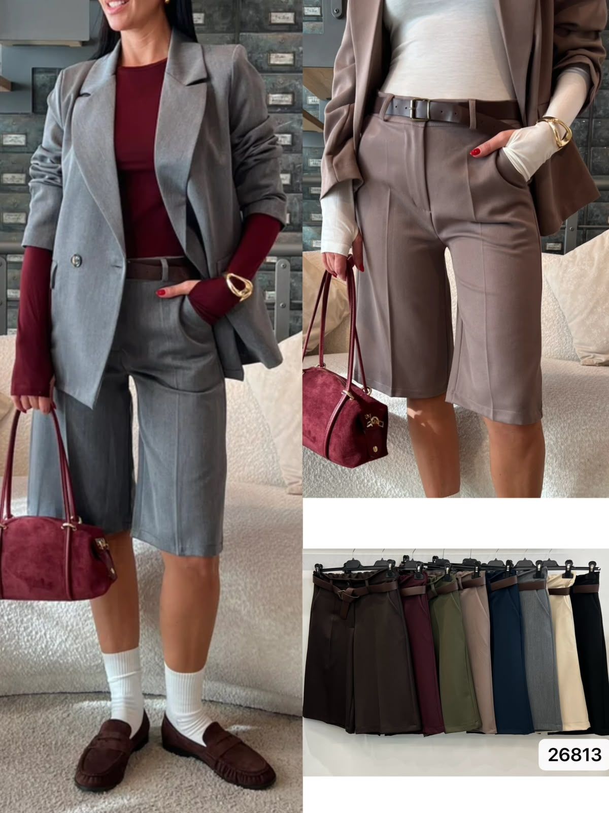 Tailored Knee-Length Shorts