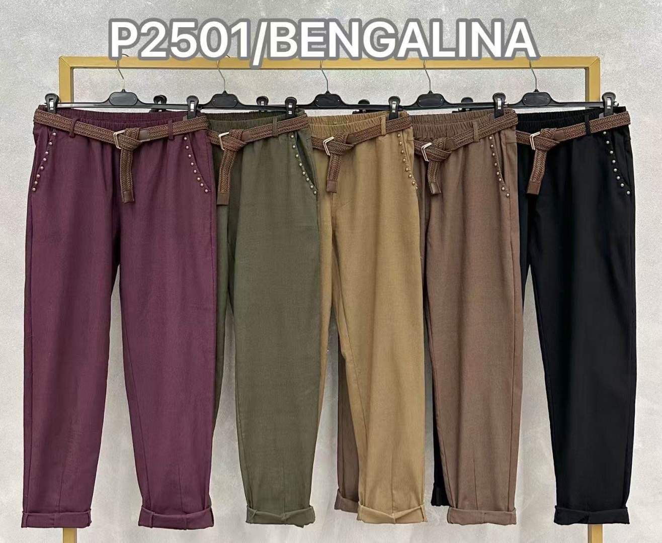 Straight Trousers with Belt
