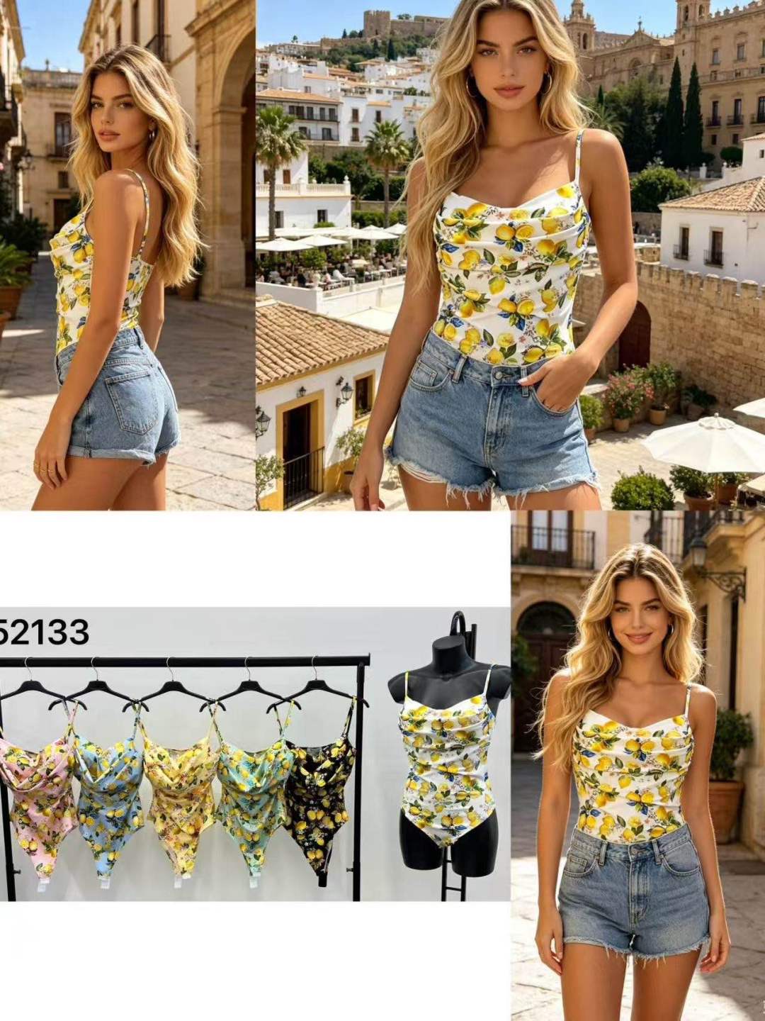 Fitted Cowl-Neck Tank Top
