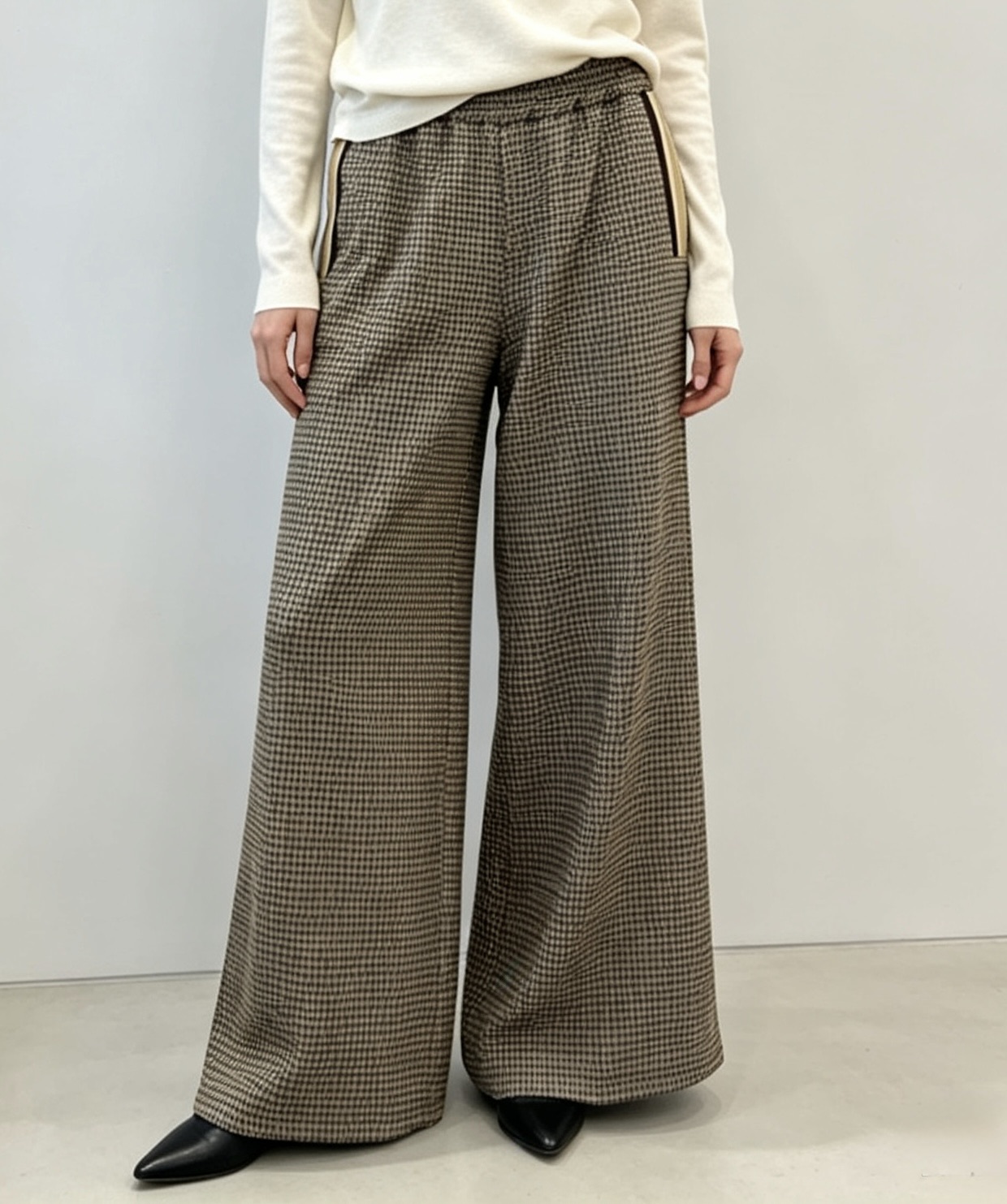 High‑Waist Wide‑Leg Trousers