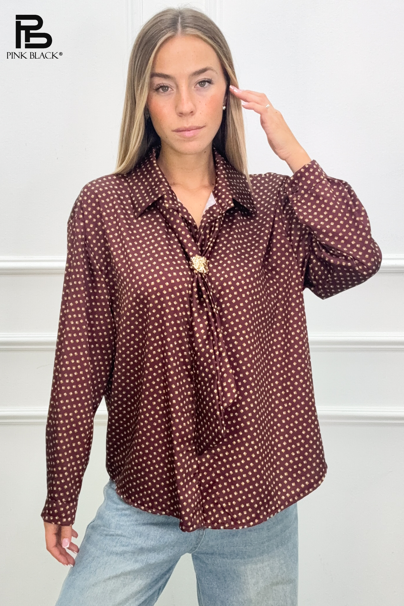 Relaxed Bow-Tie Shirt