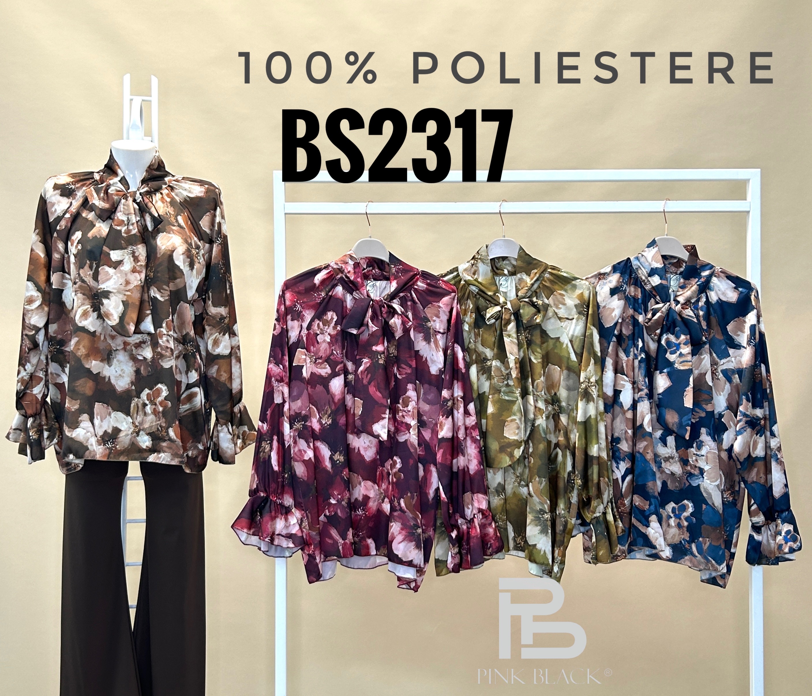 Bow-Front Blouse with Ruffles