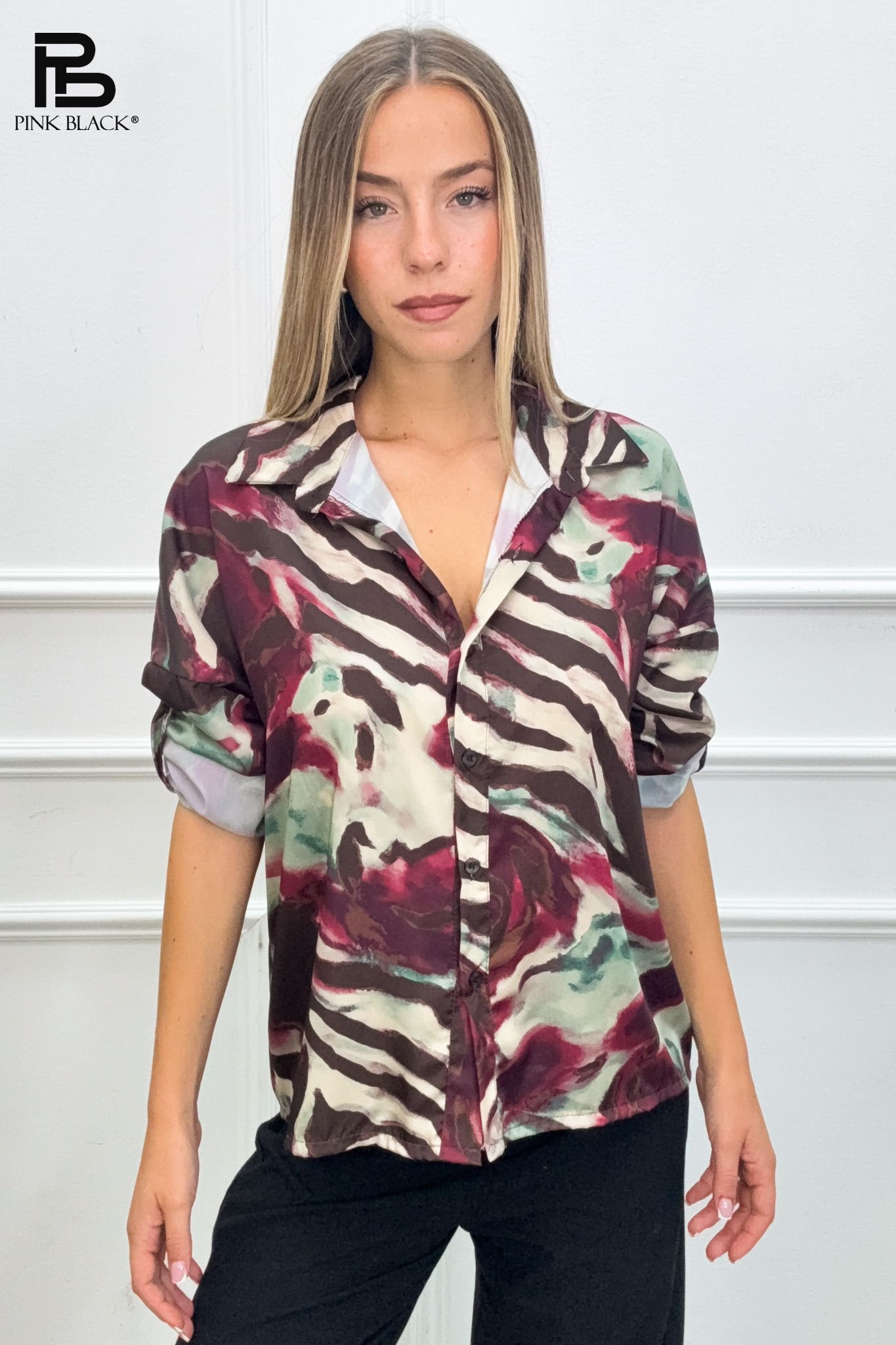 Relaxed-Fit Shirt with Abstract Print