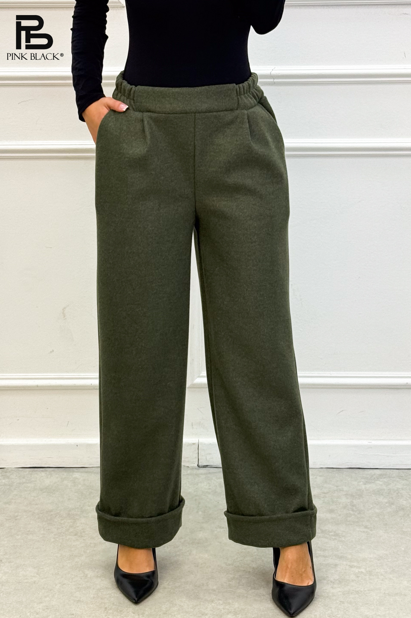 Straight Pull-On Trousers