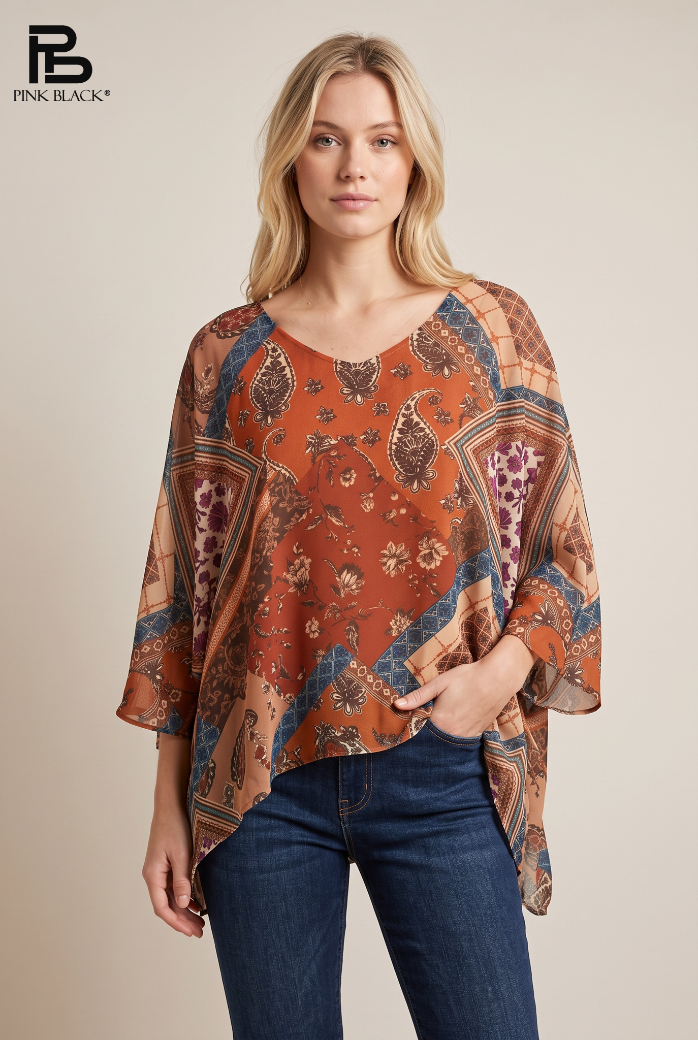 Oversized Paisley Blouse