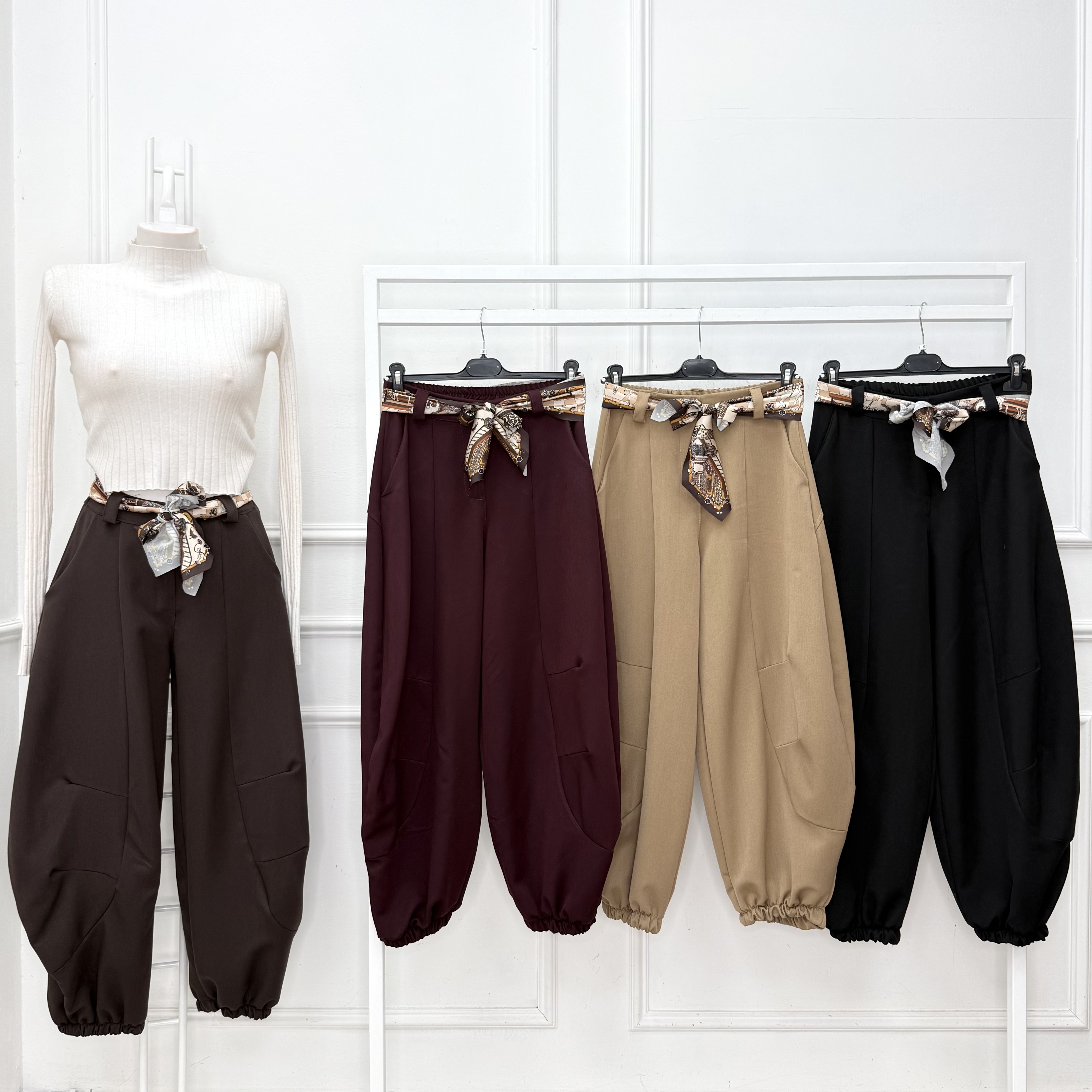 Wide Drawstring Trousers
