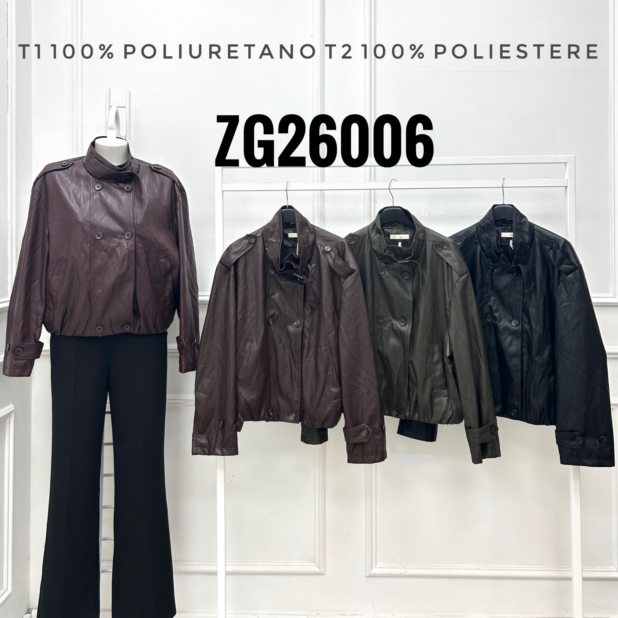 Cropped Stand-Collar Jacket