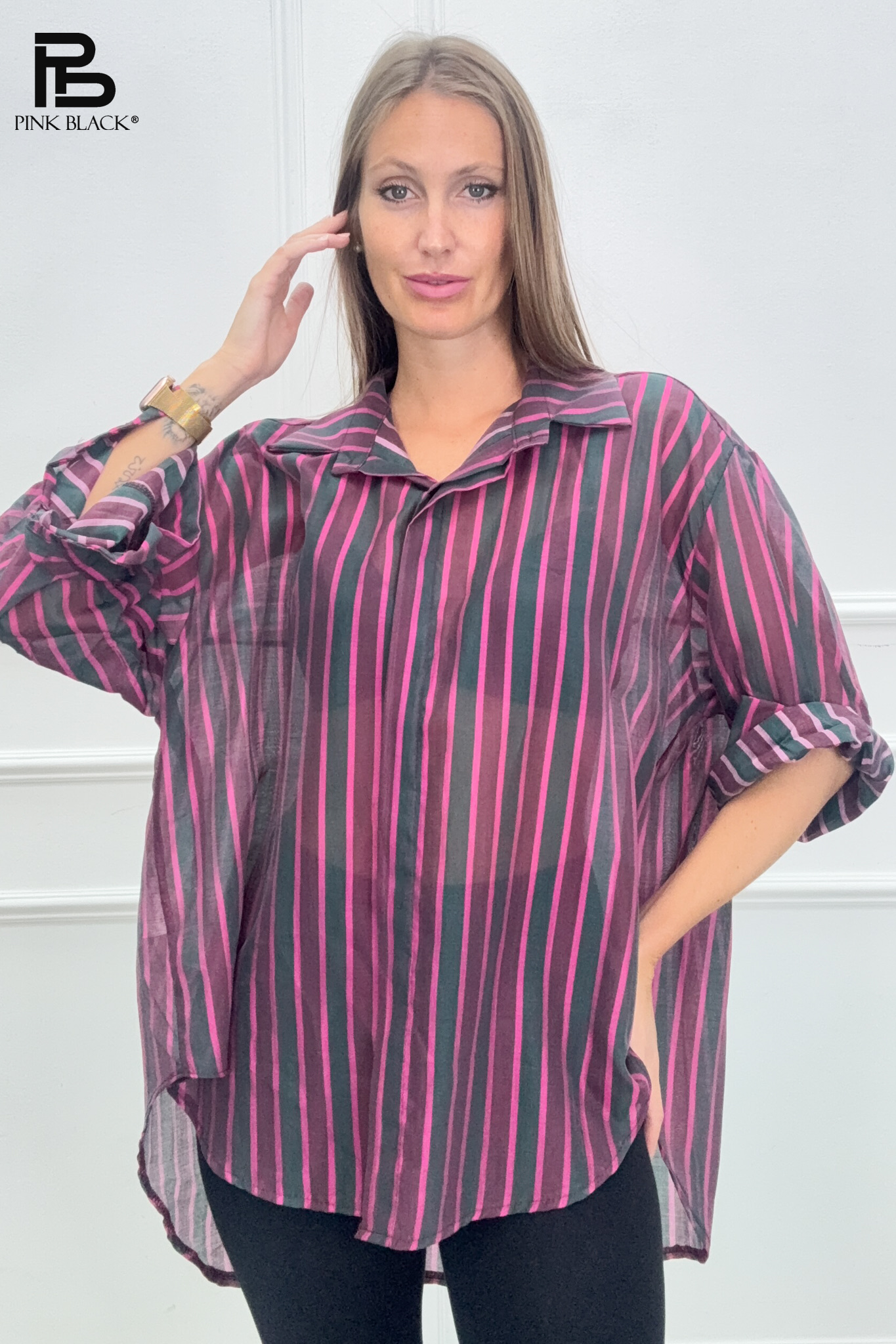 Oversized Shirt with Collar