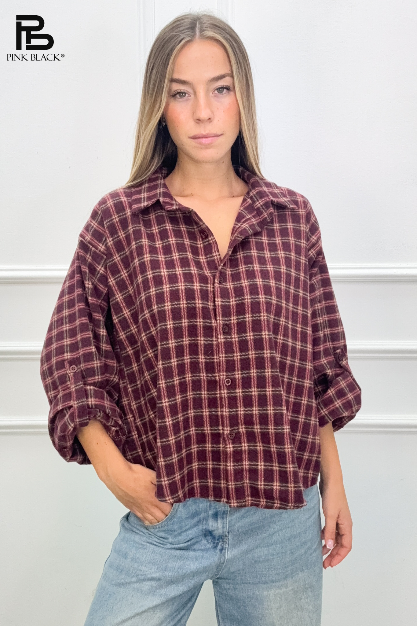 Oversize Shirt with Collar