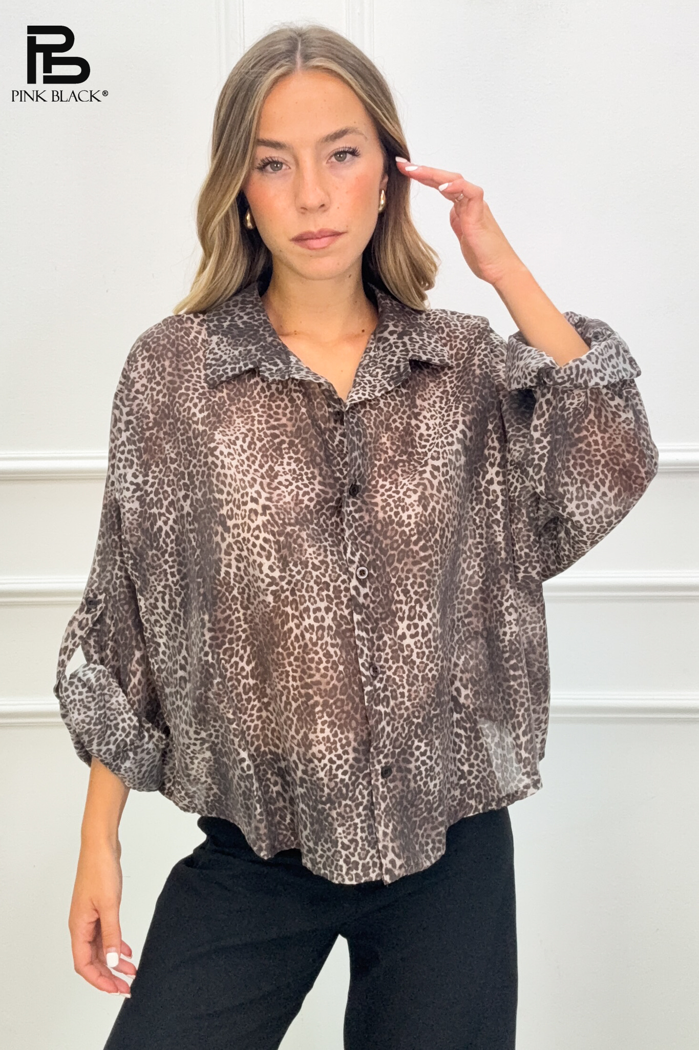 Oversized Shirt with Collar