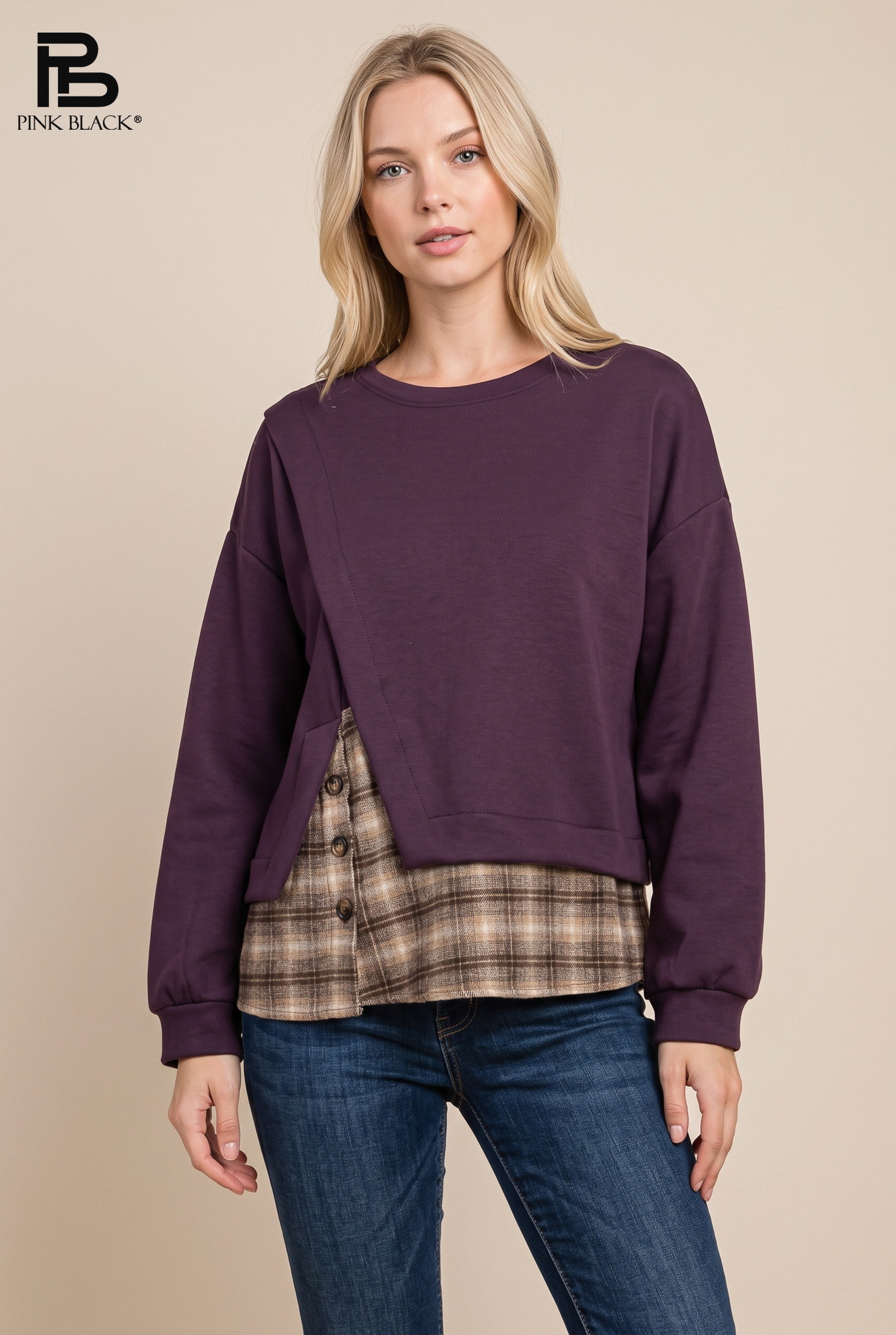 Relaxed Sweatshirt with Side Slit