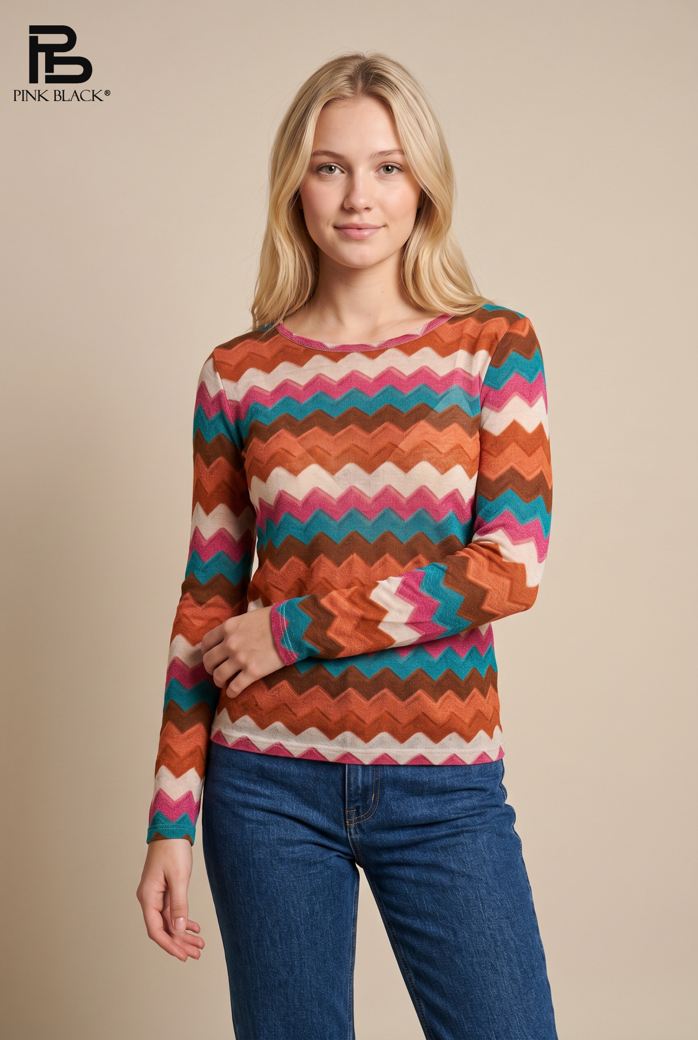 Fitted Zigzag Top