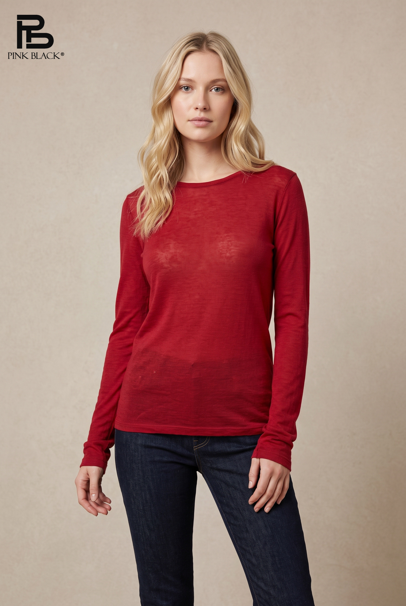 Fitted Long‑Sleeve Top