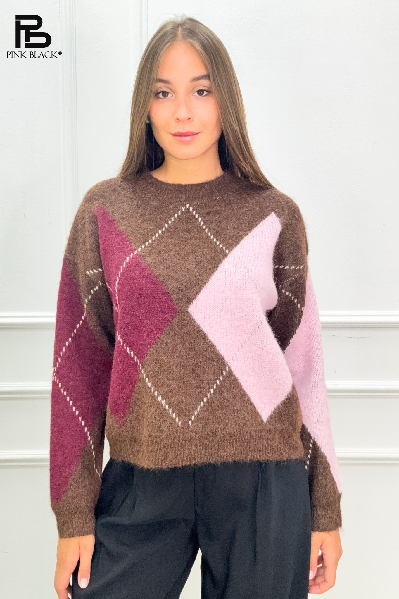 Oversized Check Pullover