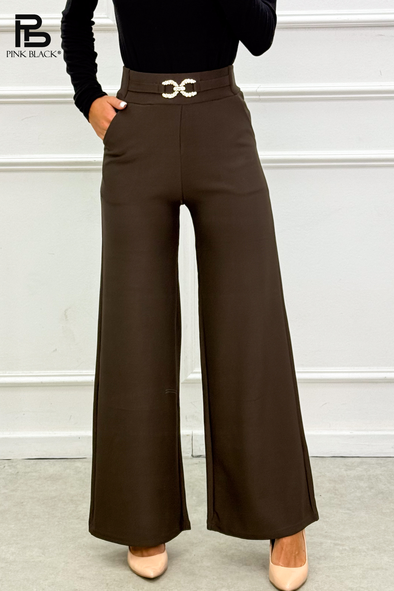 High‑Waist Wide‑Leg Trousers