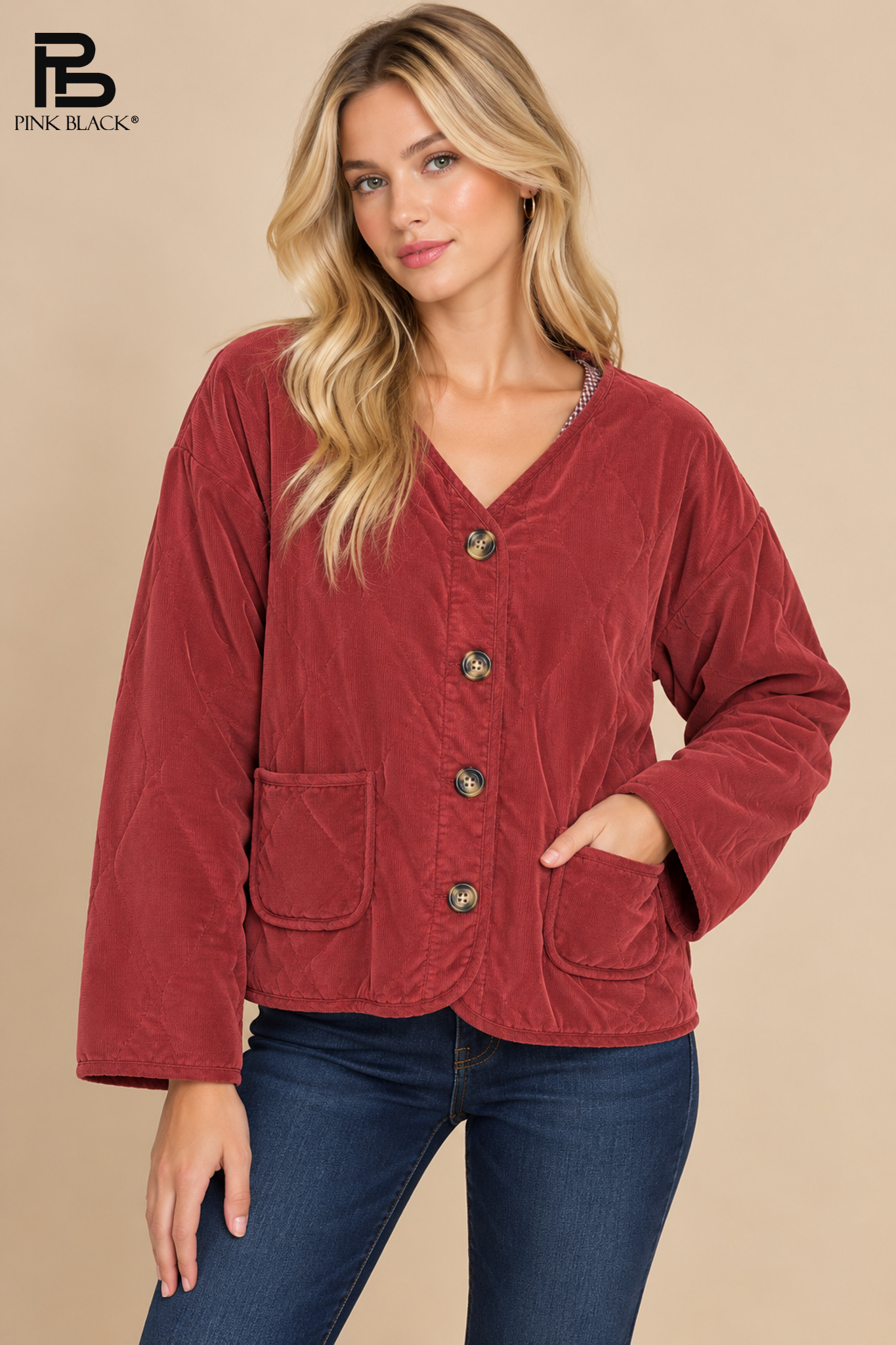 Relaxed Cotton Jacket with Pockets