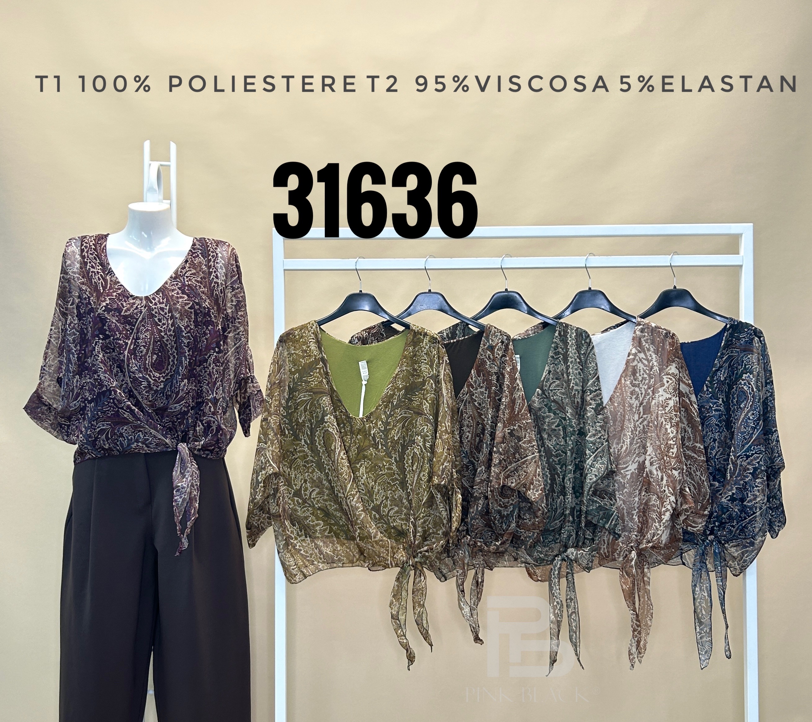 Loose Tie-Hem Blouse