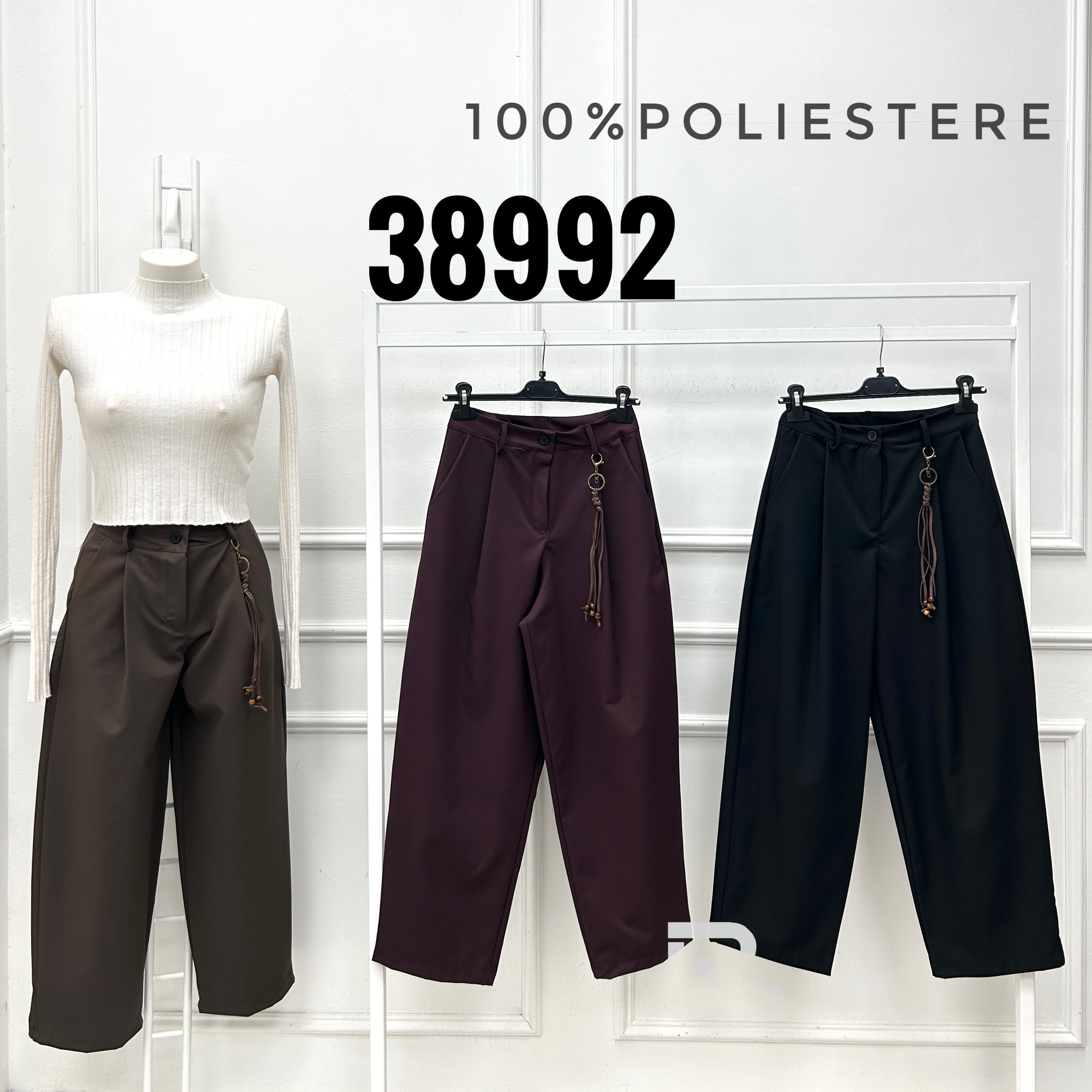 Wide-Leg Trousers with Crease