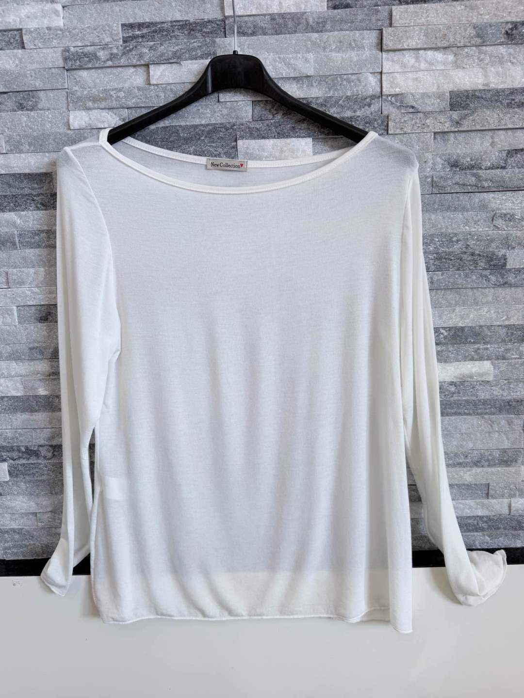Plain Crew-Neck Top