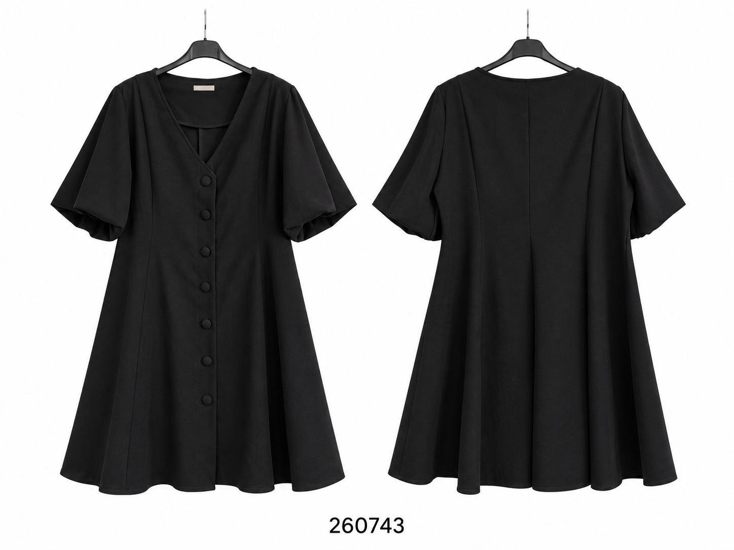 A-line Button-Front Dress