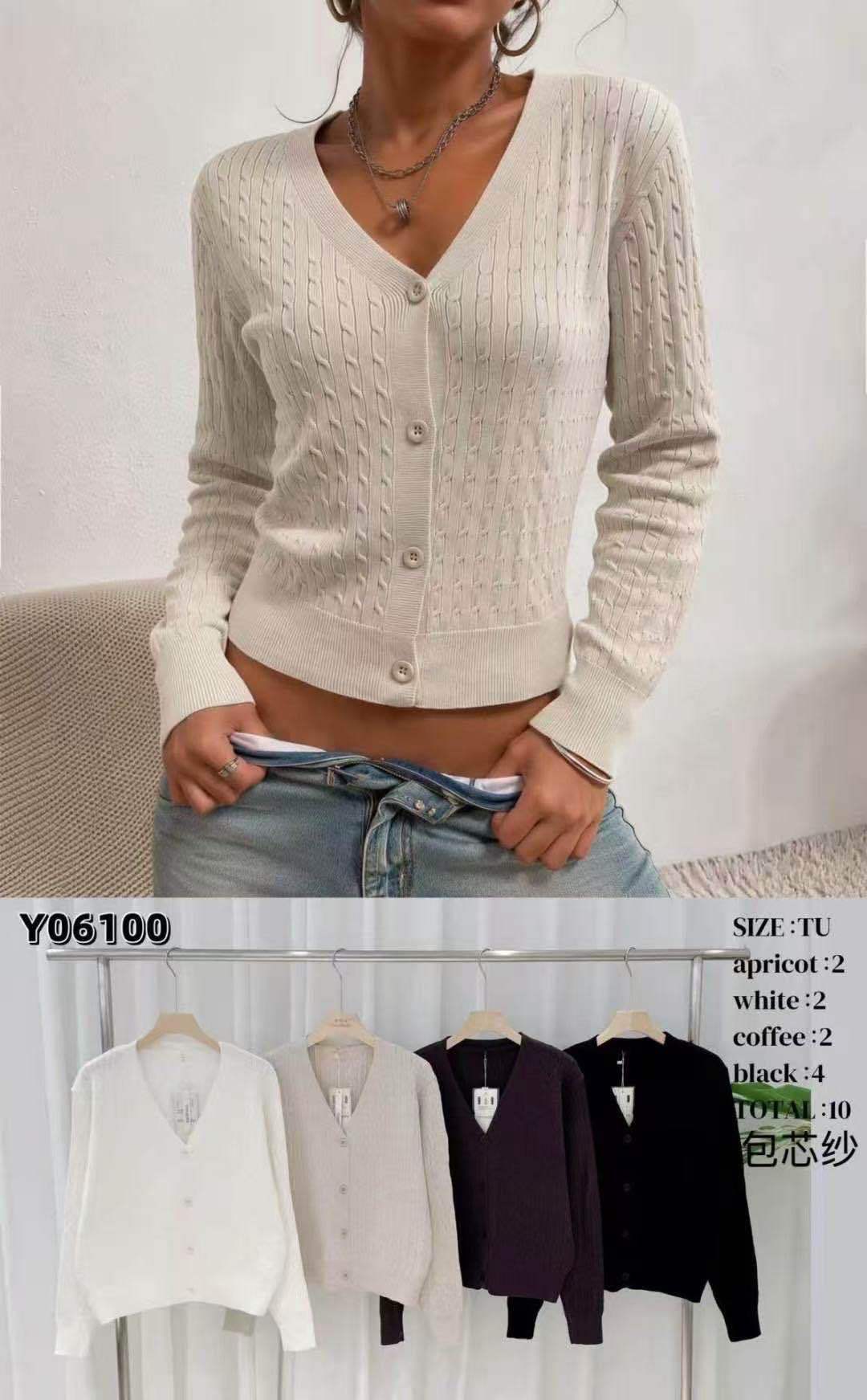 Fitted Button‑Through Cardigan