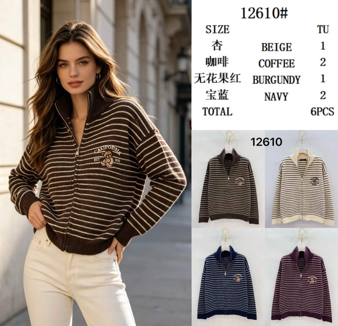 Turtleneck Sweater with Stripes