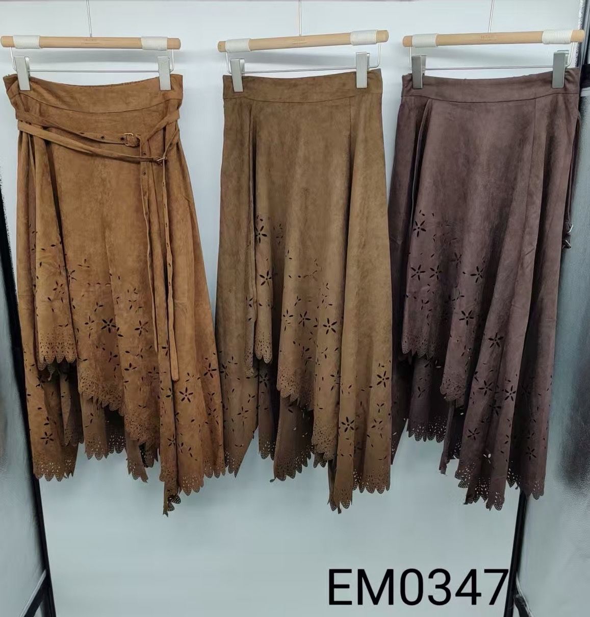 A-line Midi Skirt with Belt