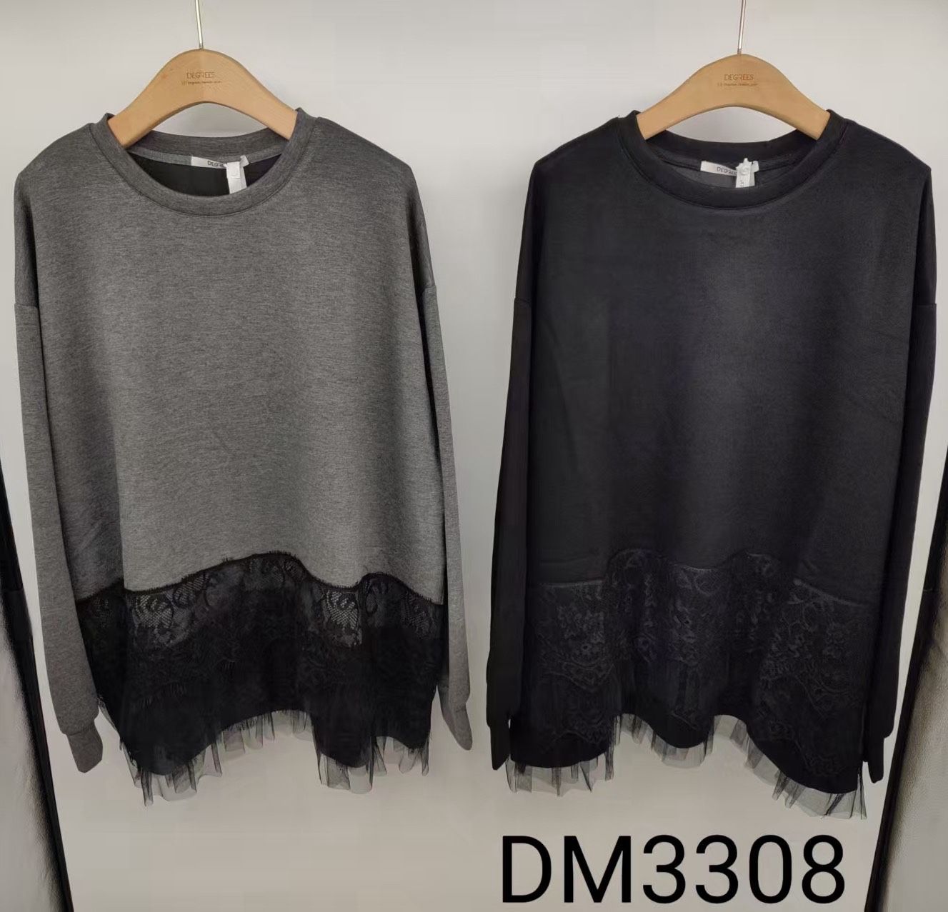 Relaxed Sweatshirt with Lace