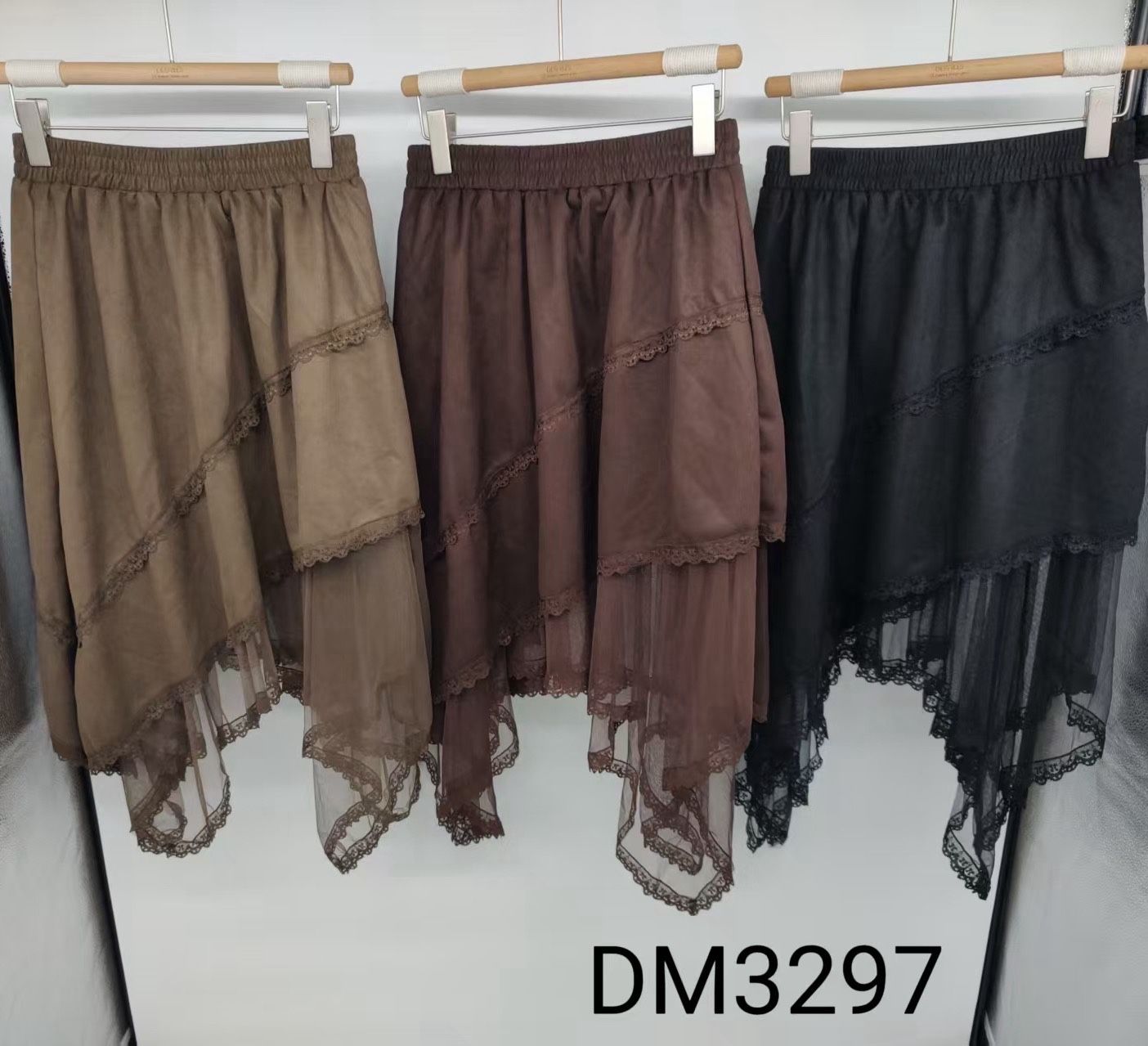 Pleated Midi Flared Skirt