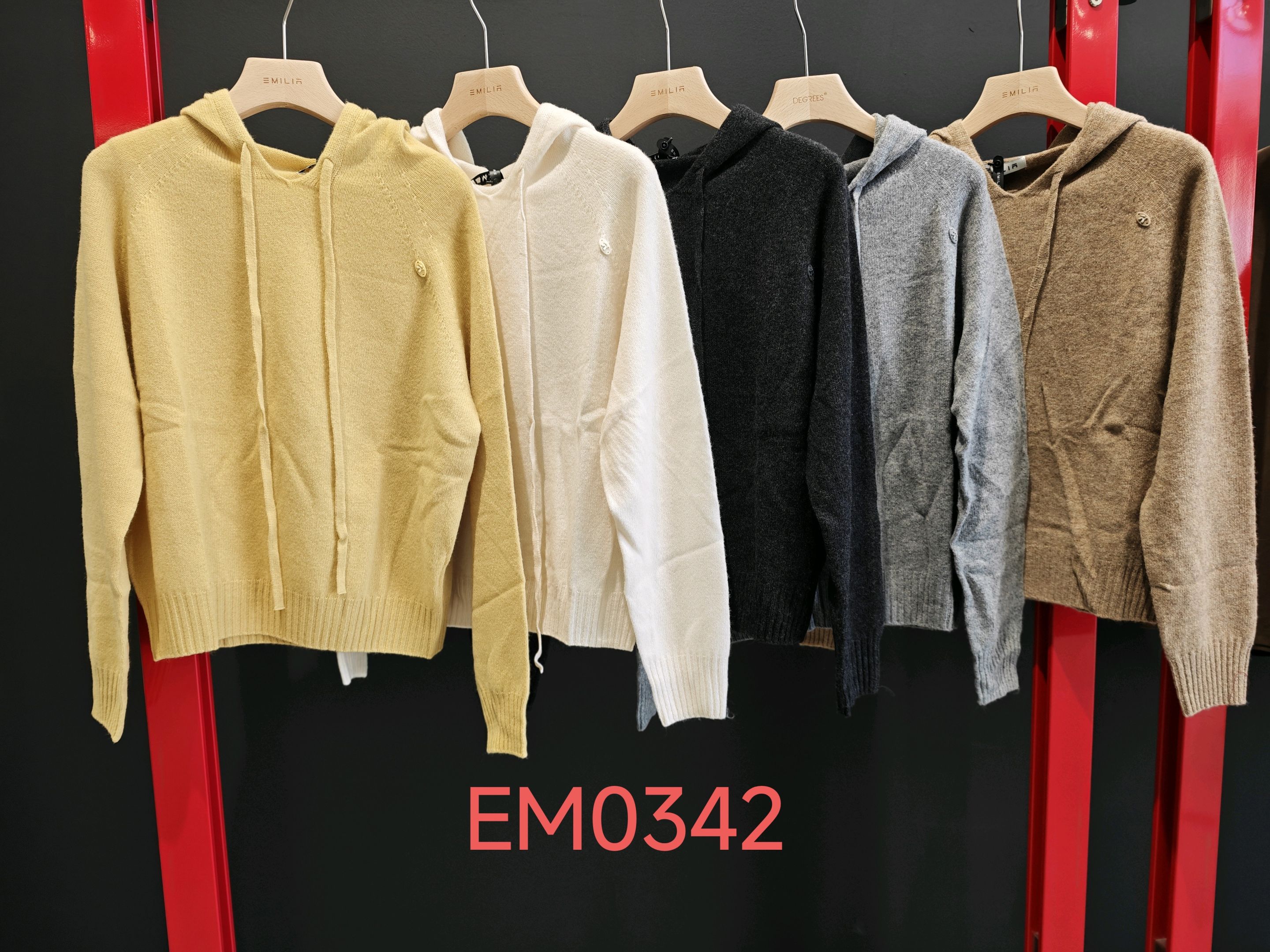 Hooded Sweatshirt with Ribbing