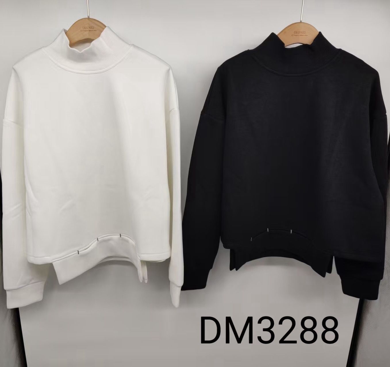 Oversized Sweatshirt with Mock Neck