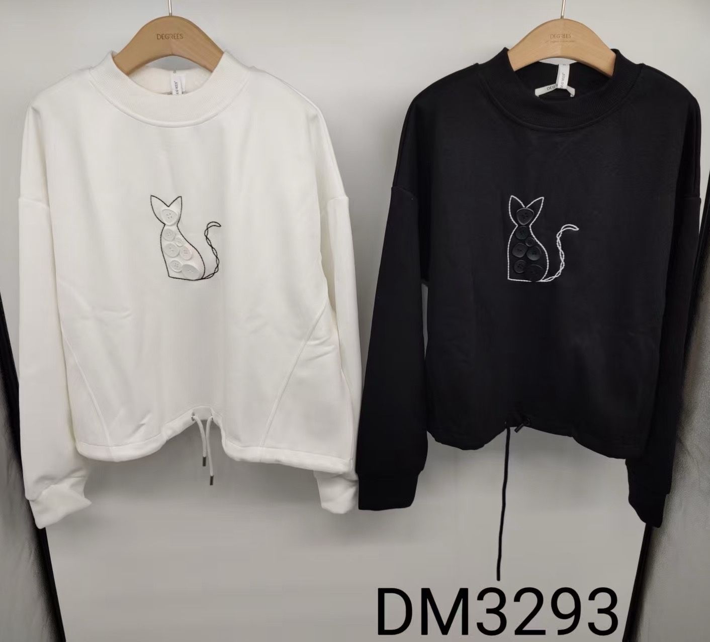 Cotton Sweatshirt with Embellished Appliqué