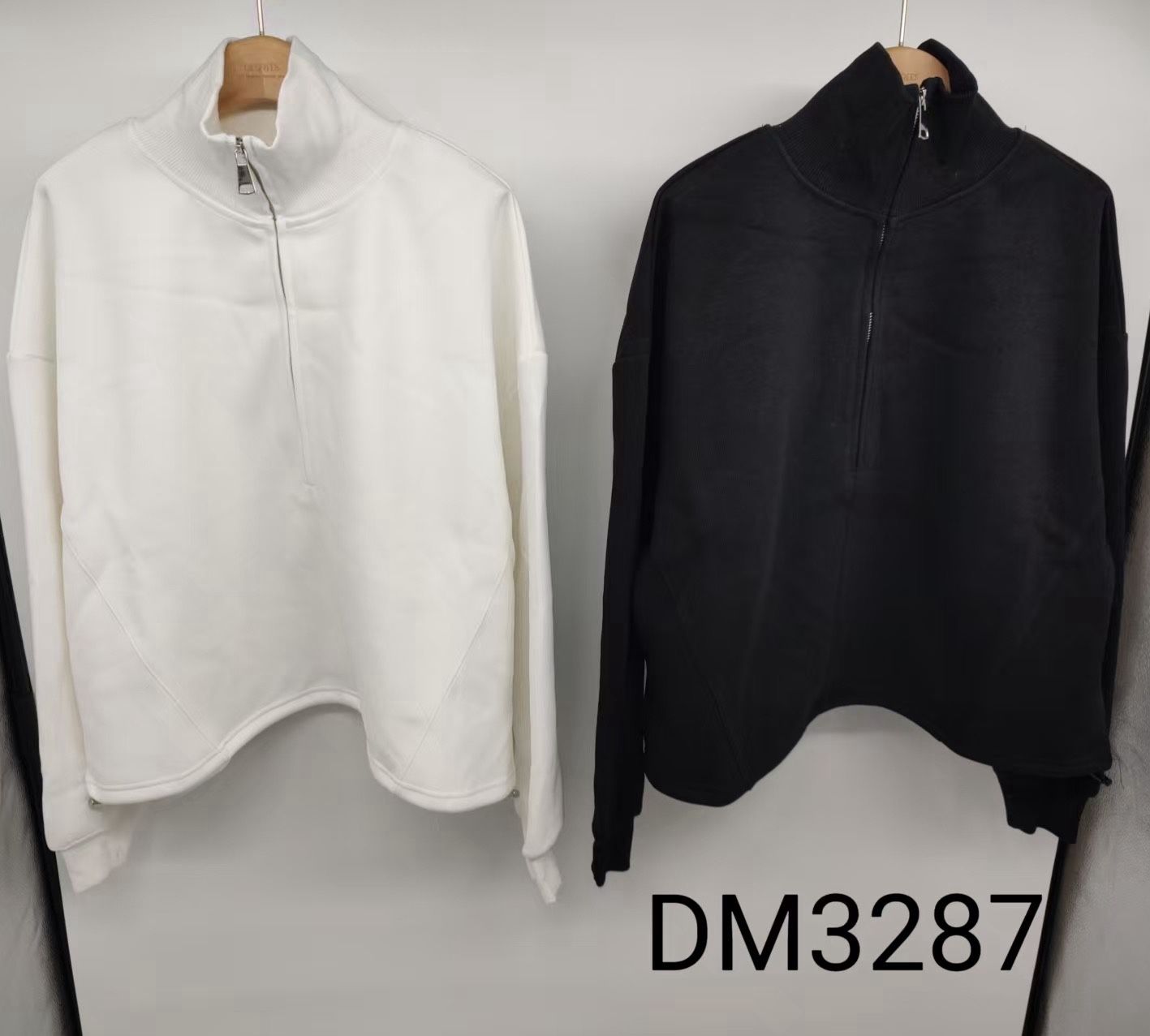 Oversized High‑Neck Sweatshirt