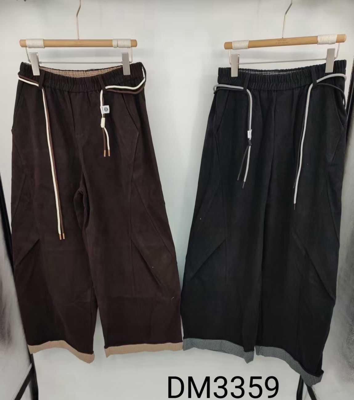 Wide 7/8 Drawstring Trousers