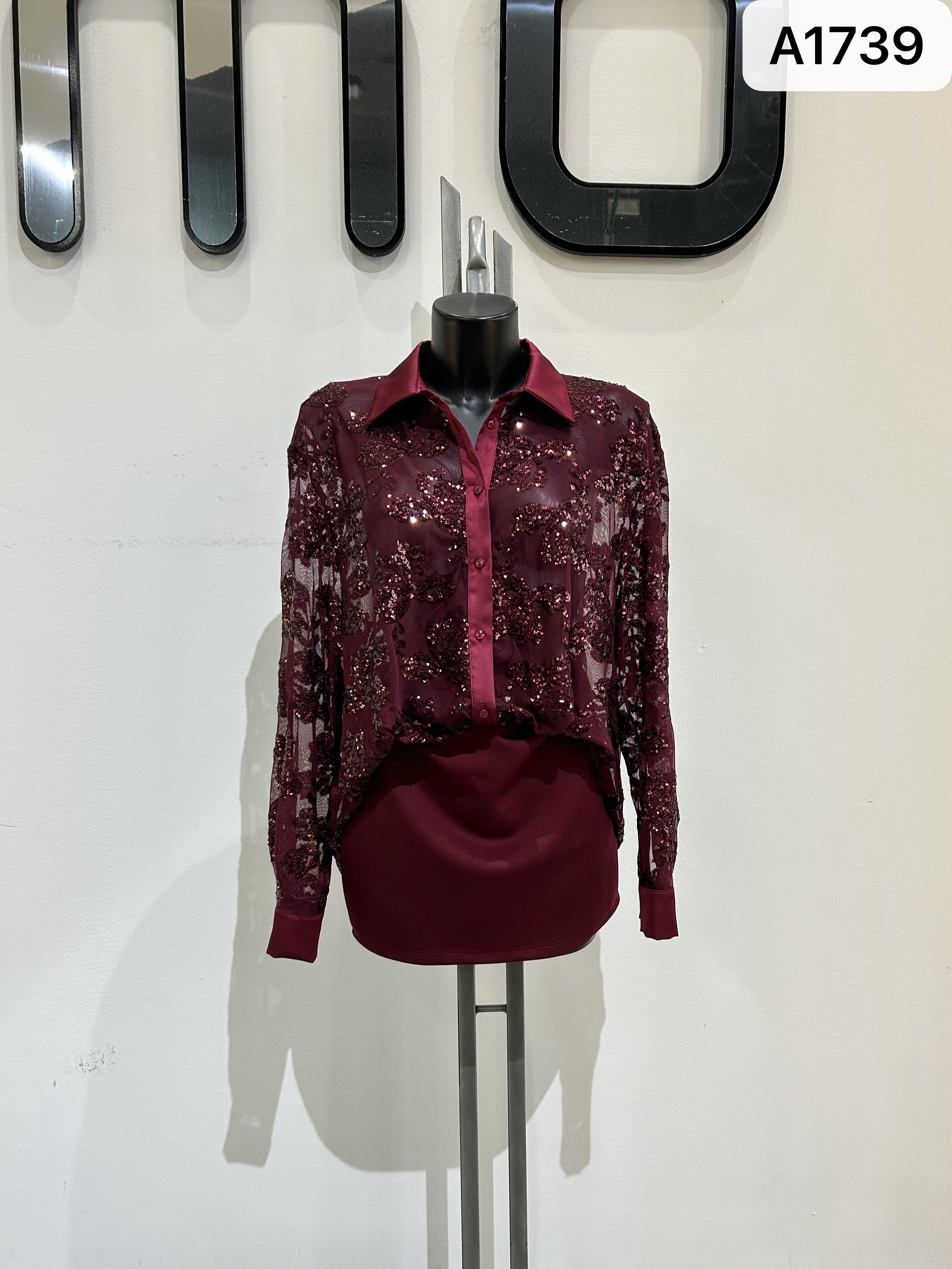 Sequin Shirt Mini Dress