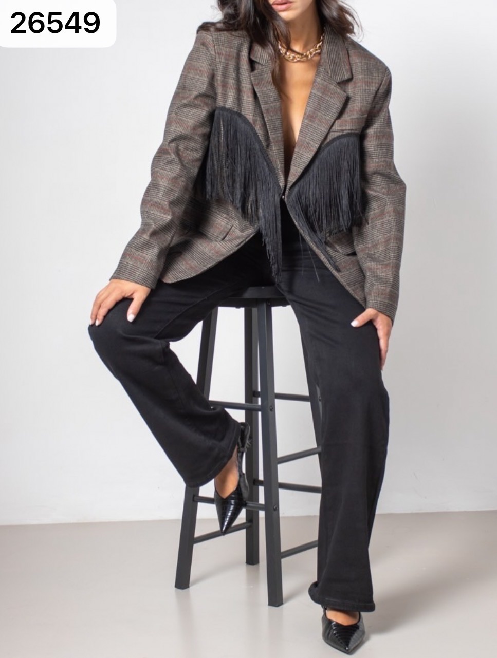 Tailored Blazer with Fringe