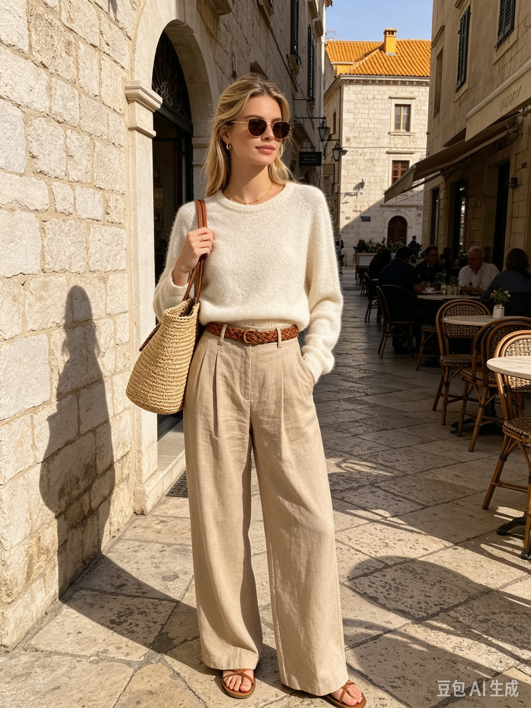 Fuzzy Crew-Neck Sweater
