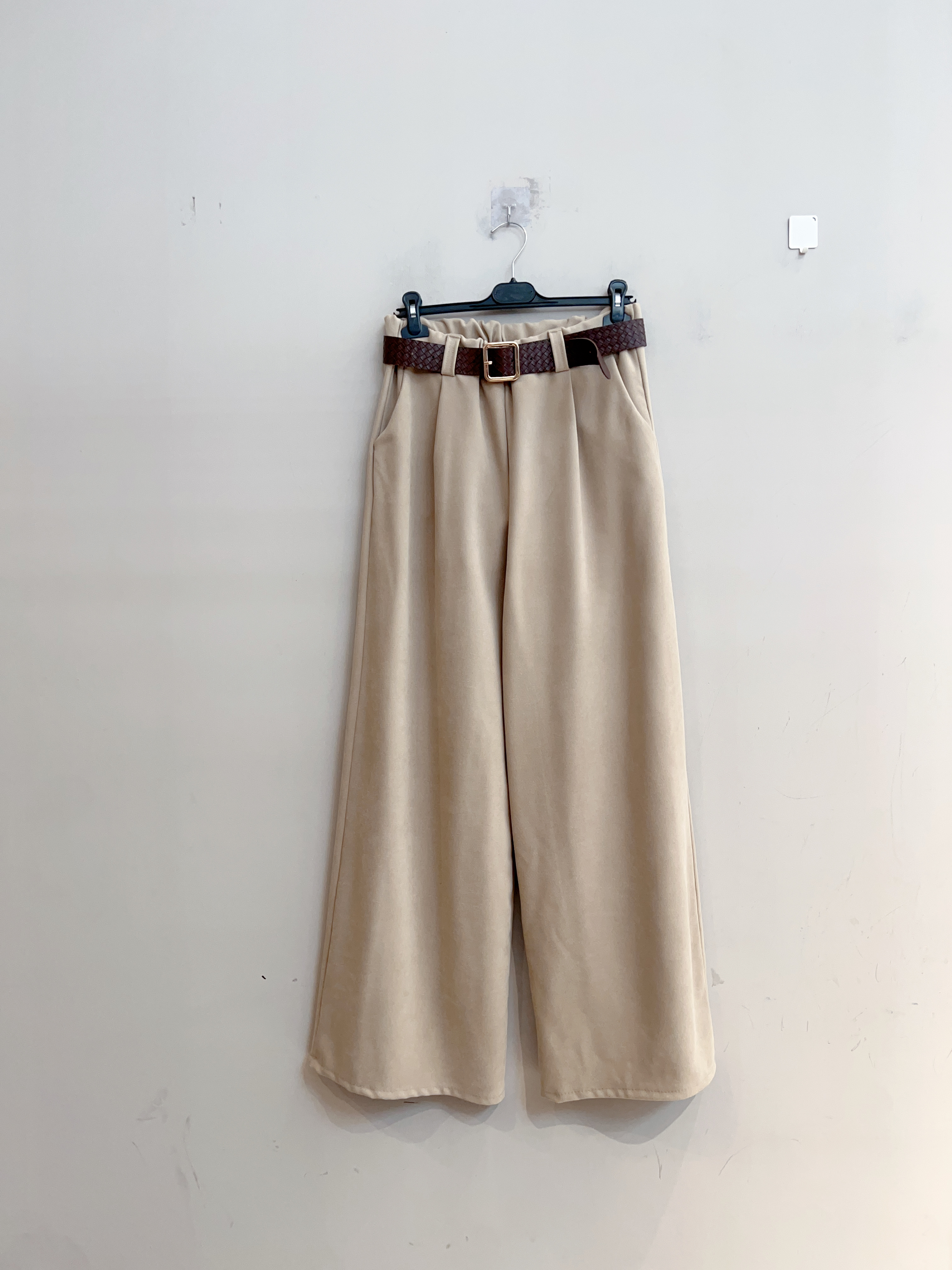 Wide-Leg Trousers with Belt