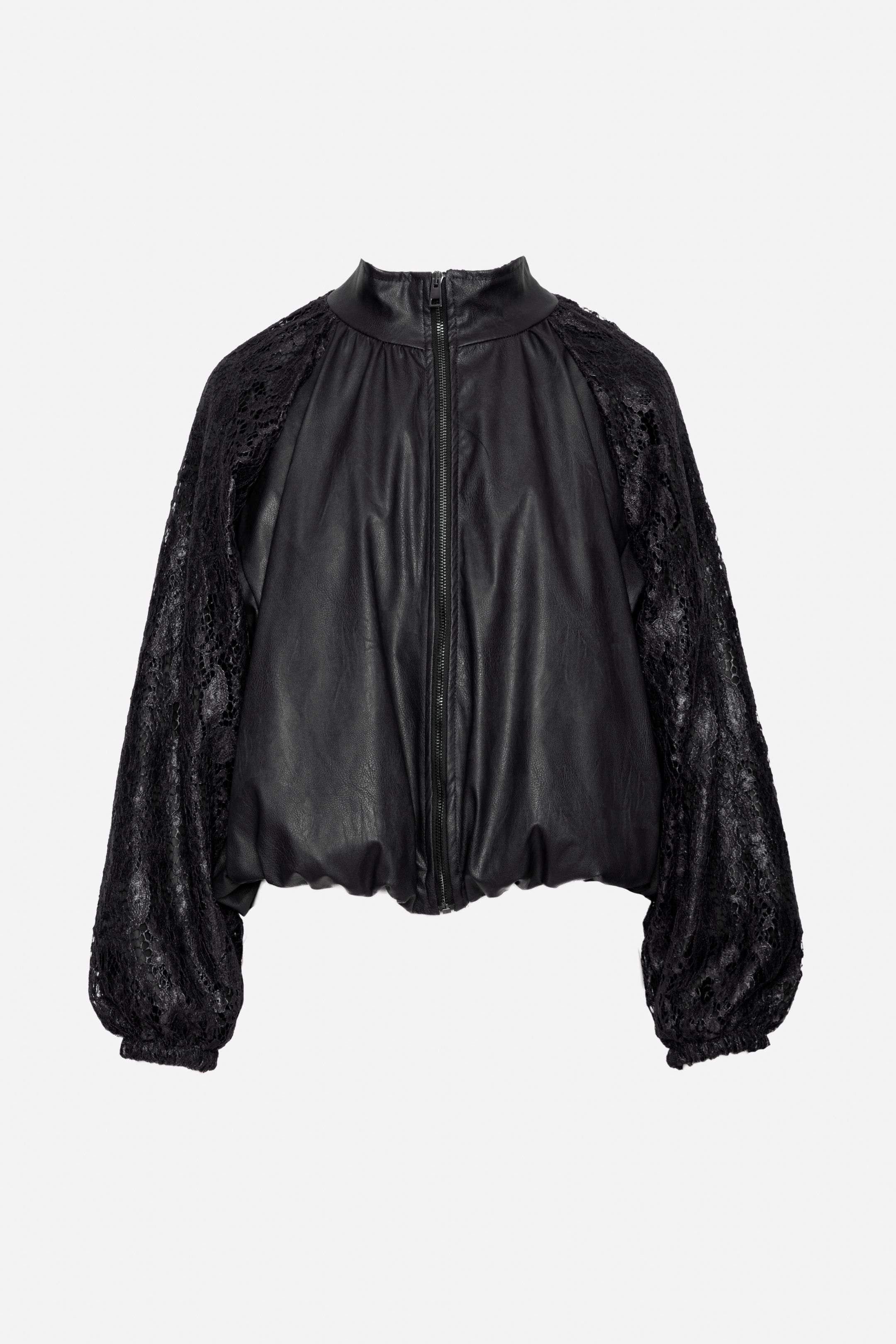 Gathered-Detail Bomber Jacket