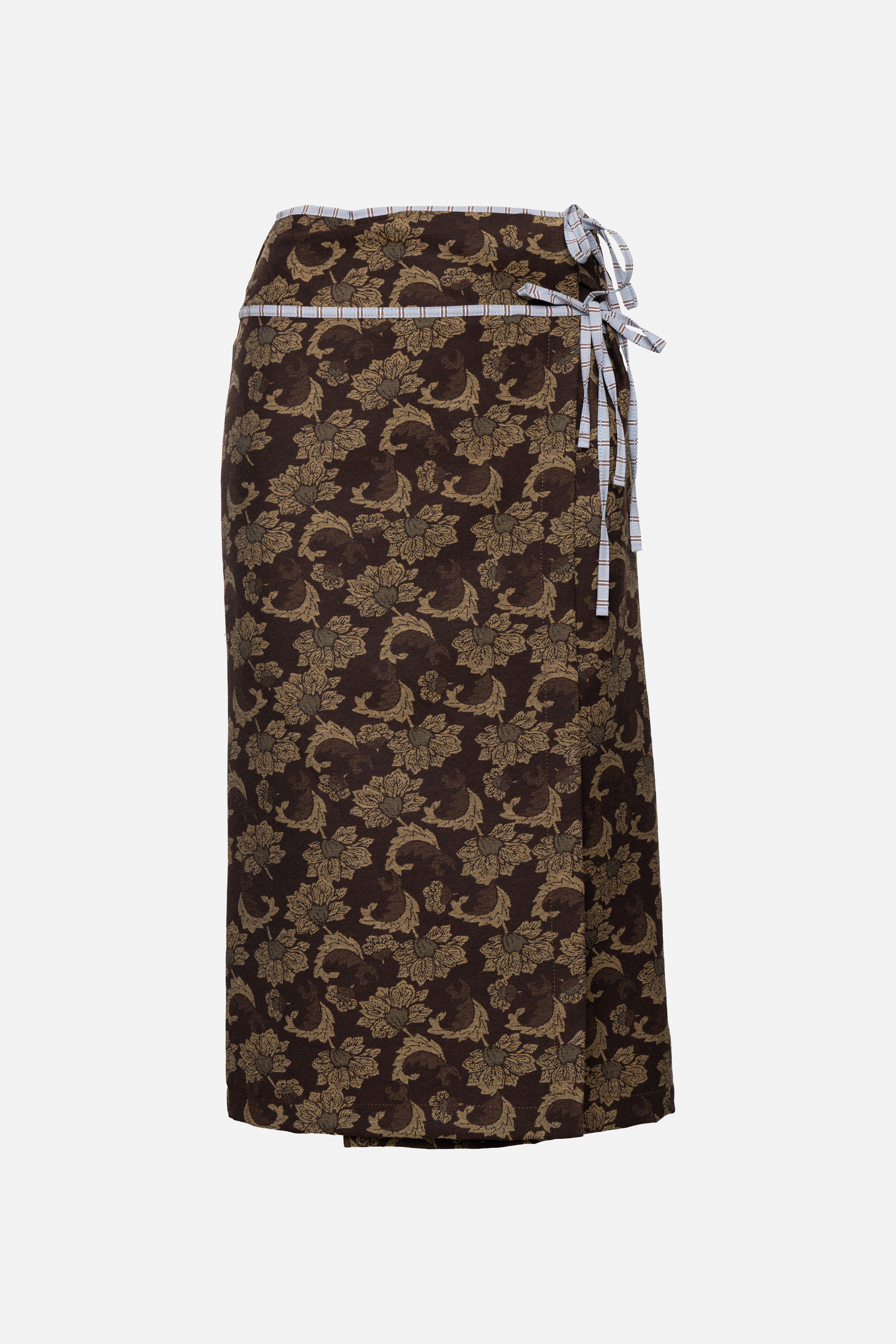 Midi Pencil Skirt with Tie