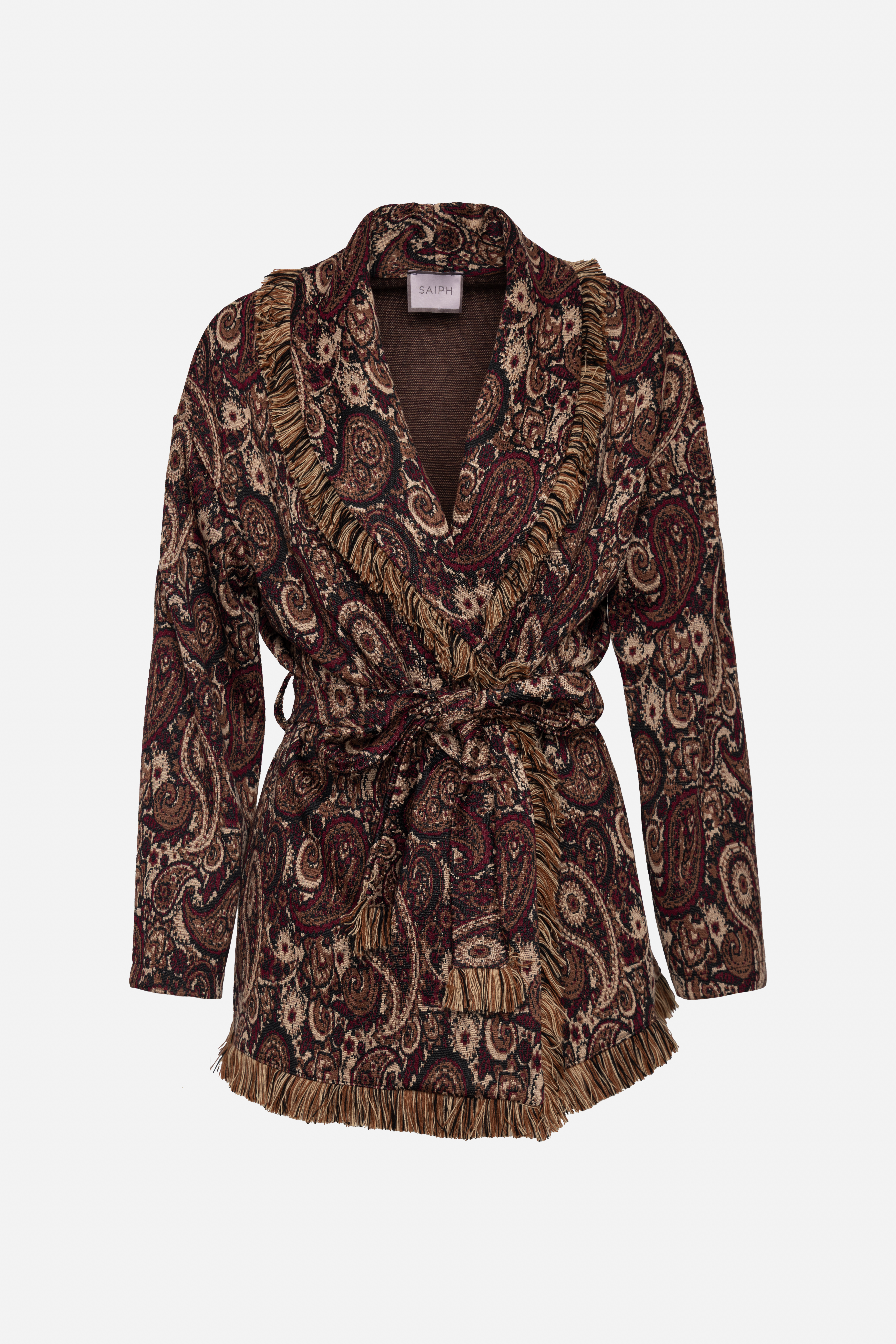 Long Paisley Cardigan