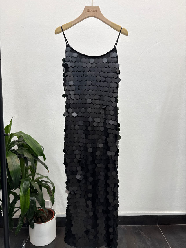 Sequin Maxi Slip Dress