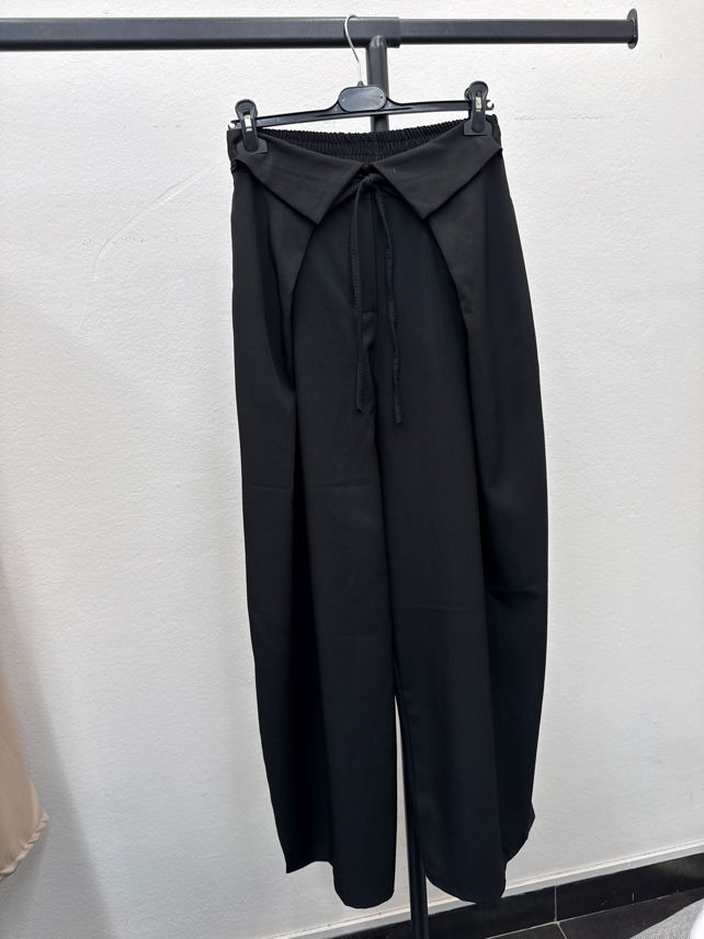 Wide‑Leg Trousers with Drawstring