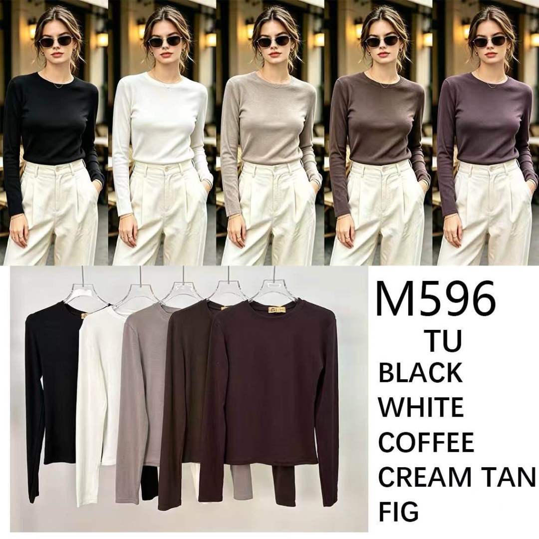 Fitted Round-Neck Top