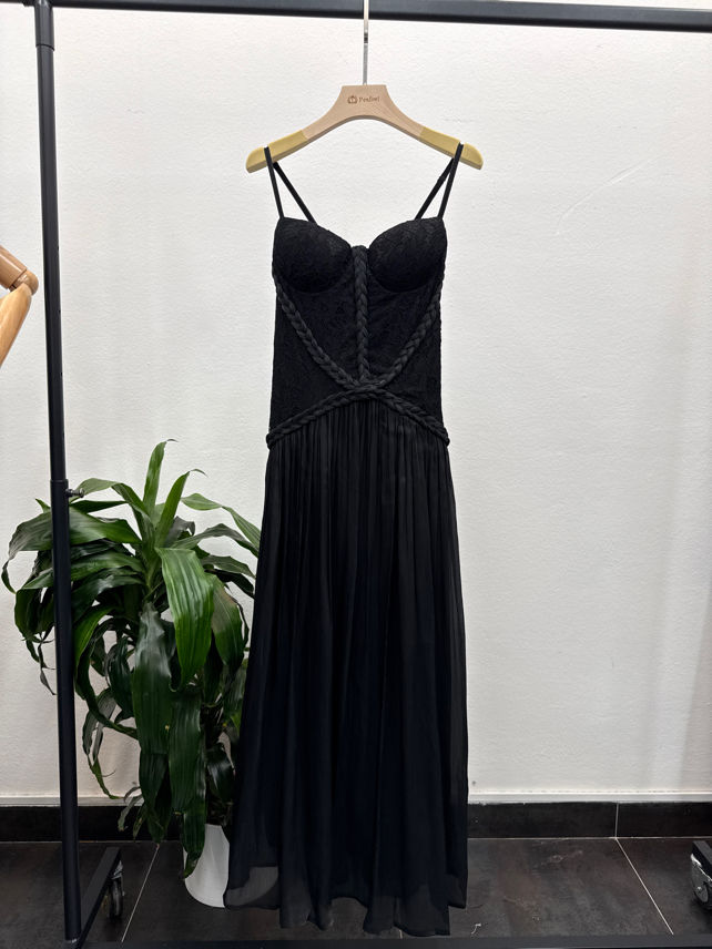 Pleated Maxi Dress with Sweetheart Neckline
