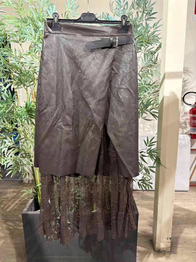 Midi Pencil Skirt with Belt