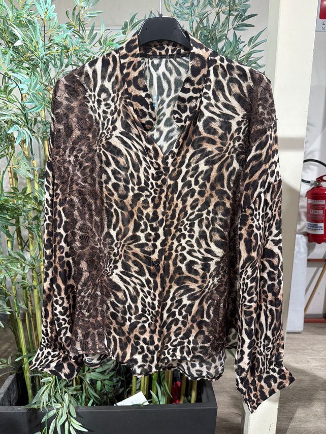 Relaxed Shirt with V‑Neck