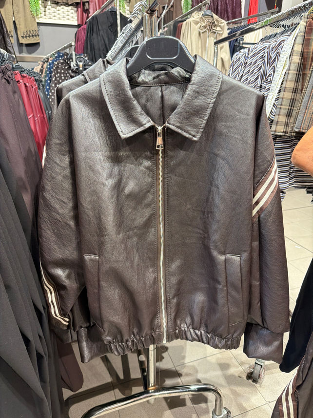 Striped Bomber Jacket