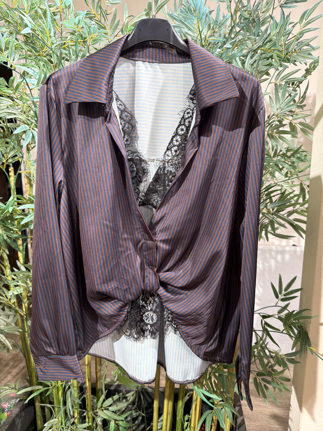 Shirt with Gathered Waist